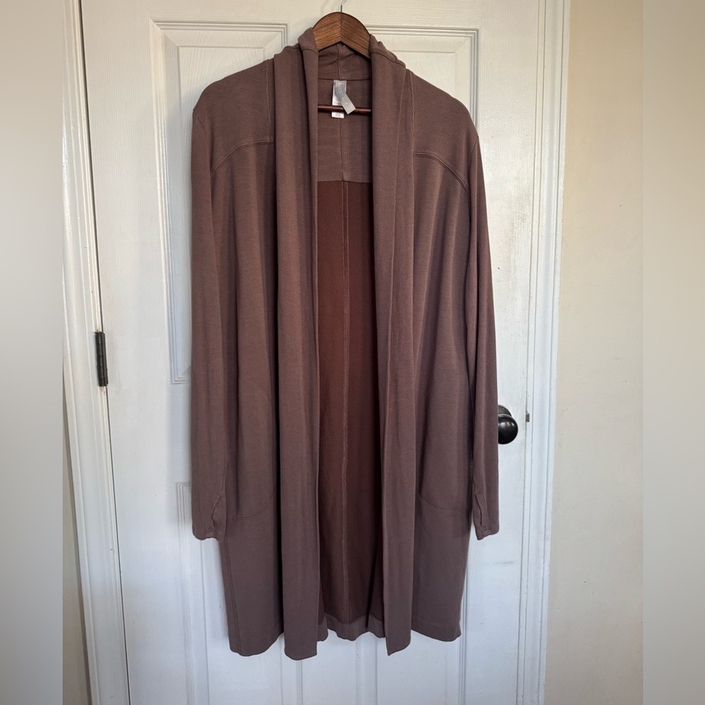 Long Athleta Cardigan Mauve